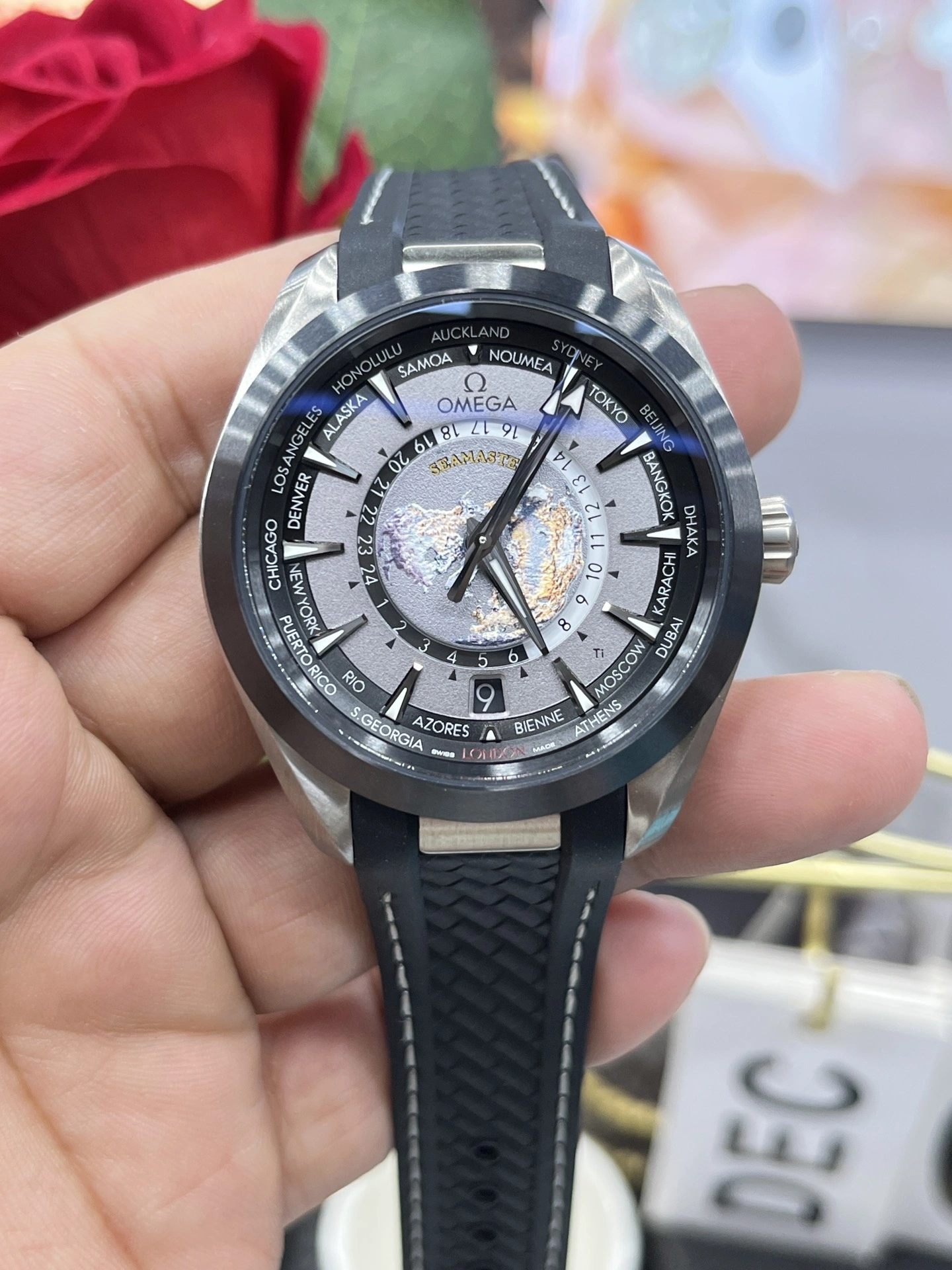 CBD Factory Omega Seamaster Aqua Terra 150M Worldtimer 43mm Titanium Grey Black Dial Ceramic Bezel (220.92.43.22.99.001) 1:1 Super Clone – DD8938 Movement MoistureWicking 273